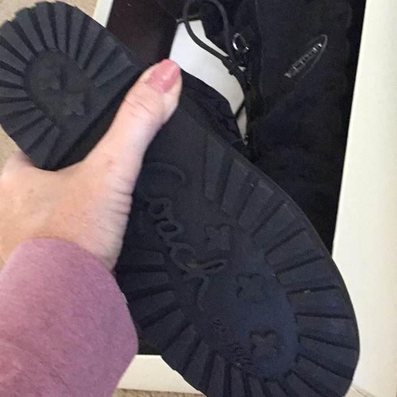 Sz’s 7.5 OR 8 LIBBY BLACK Signature Logo Eyelet Zipper Tall Calf BOOTS EUC A7175 - Picture 15 of 16